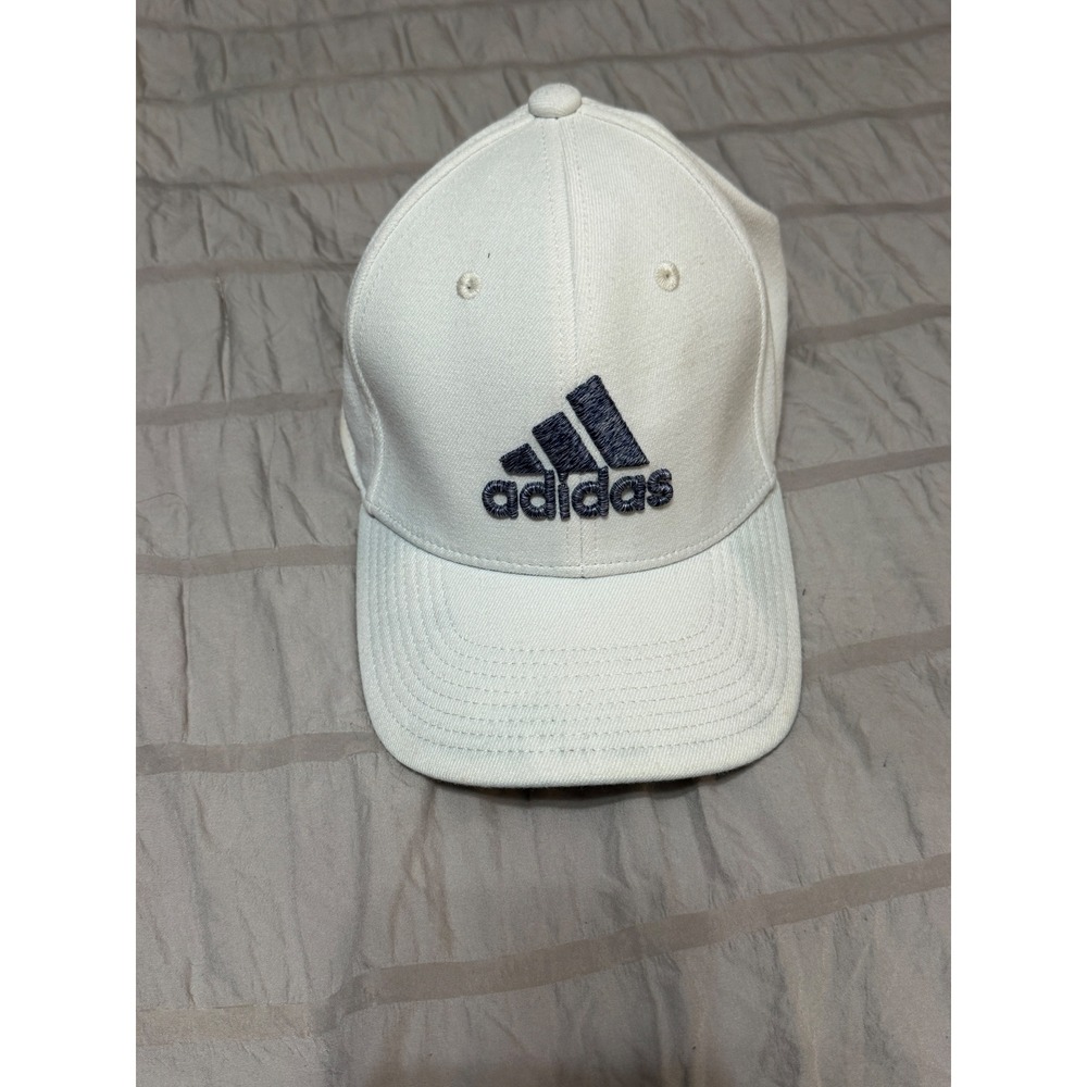 Adidas Golf Hat Wool Blend Cap Embroidered Logo White L/XL